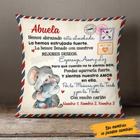 Personalized Spanish Mamá Abuela Elephant Mom Grandma Pillow AP143 65O58 thumb 1