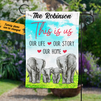 Personalized This Is Us Elephant Family Flag AG221 29O36 thumb 1