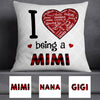 Personalized Love Being Grandma Word Art Pillow FB262 30O57 (Insert Included) 1