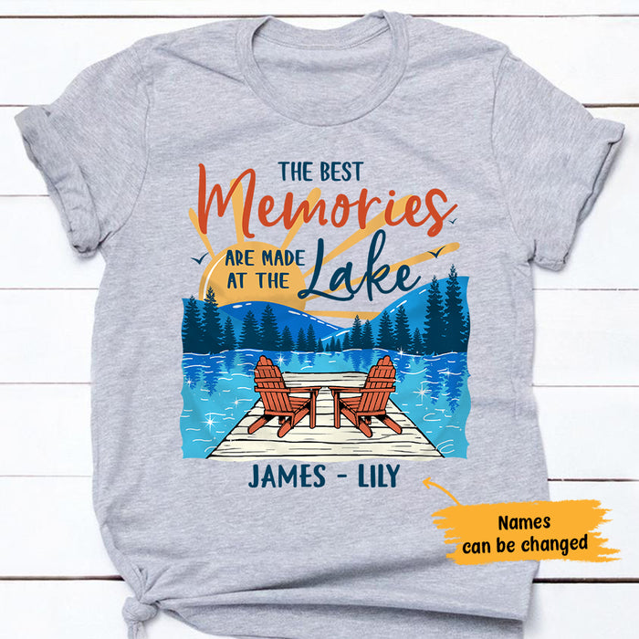 Personalized Lake Husband & Wife White T Shirt JL13 95O65 1