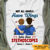 Personalized Nurse Friend Angel T Shirt FB42 73O47 thumb 1