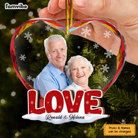 Personalized Couple Love Cut Out Photo 2 Layered Mix Ornament 30164 thumb 1
