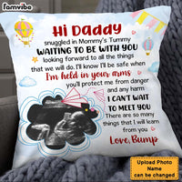Personalized Gift For Dad To Be I Can't Wait To Meet You Pillow 25570 thumb 1