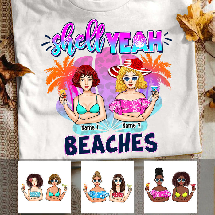 Personalized Beach Friends Shell Yeah T Shirt JL22 95O53 1
