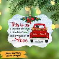 Personalized Love Couple Red Truck Christmas Benelux Ornament NB126 87O47 thumb 1