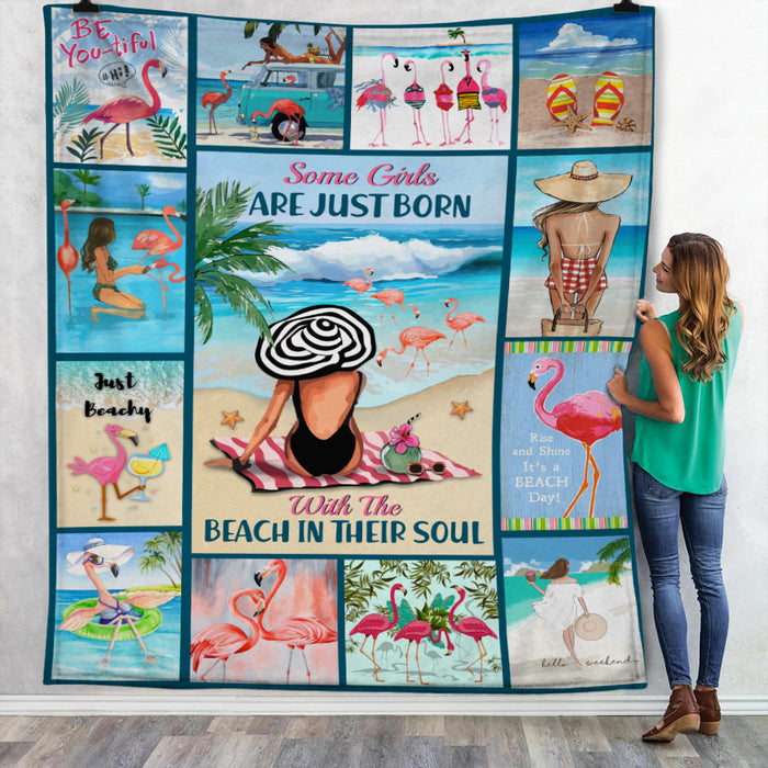 Beach Soul Girl Fleece Blanket JN291 65O47 1