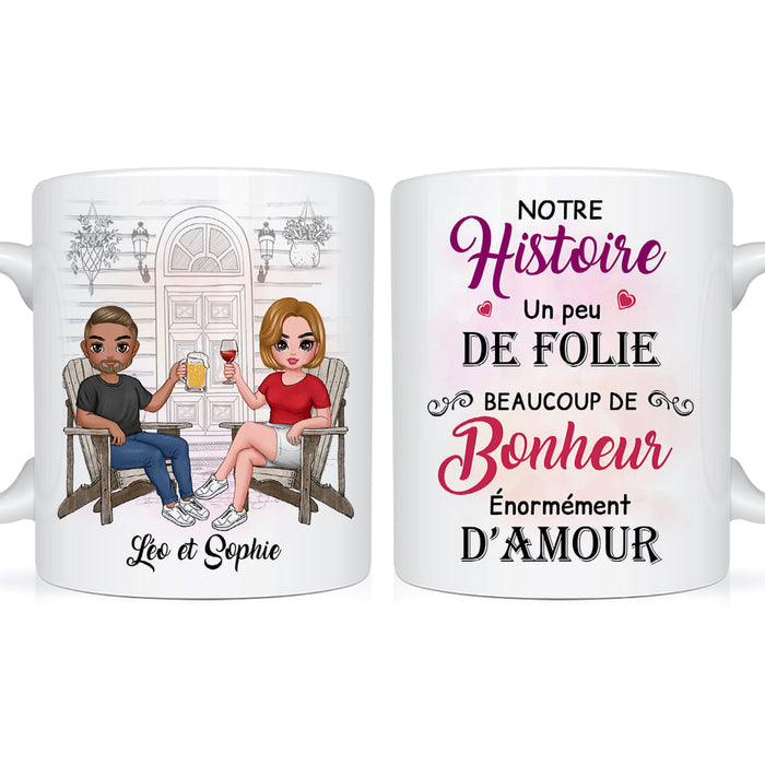 Personalized Gift For Couple French Our History Mug 30816 1