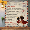 Personalized To MyDaughther Letter A Big Hug Fleece Blanket AG51 73O36 1