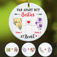 Personalized Besties At Heart Long Distance  Ornament OB94 30O47 thumb 1