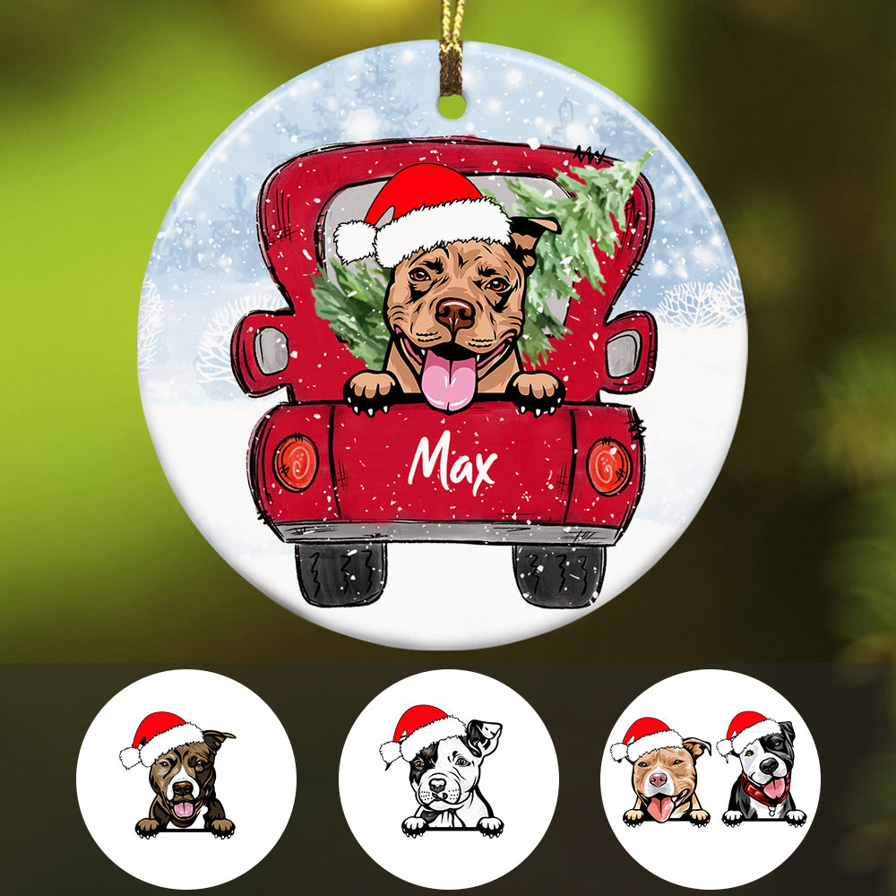 Personalized Pit Bull Dog Christmas Ornament SB301 81O34
