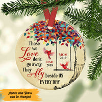 Personalized Cardinal Memorial Mom Dad Circle Ornament NB231 85O47 thumb 1