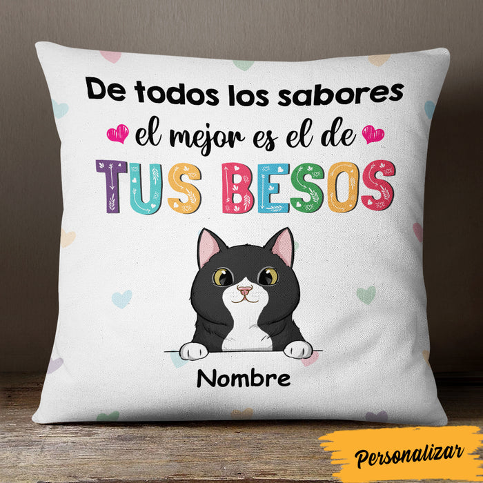 Personalized Spanish Gata Gato Cat Kiss Pillow AP164 65O47 (Insert Included) 1