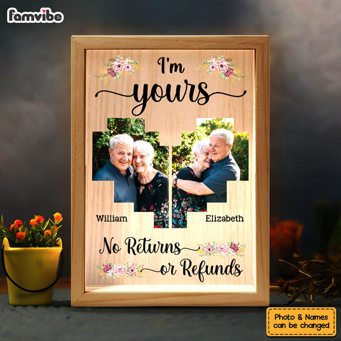 Personalized Couple I'm Yours No Returns Or Refunds Picture Frame Light Box 31310 1