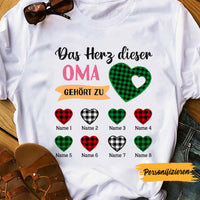 Personalized Mom Grandma Heart German Mama Oma Herz T Shirt AP125 95O47 thumb 1