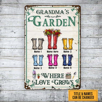 Personalized Grandma Garden Metal Sign JN302 26O58 thumb 1