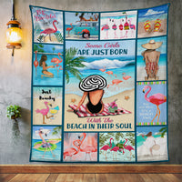 Beach Soul Girl Fleece Blanket JN291 65O47 thumb 1