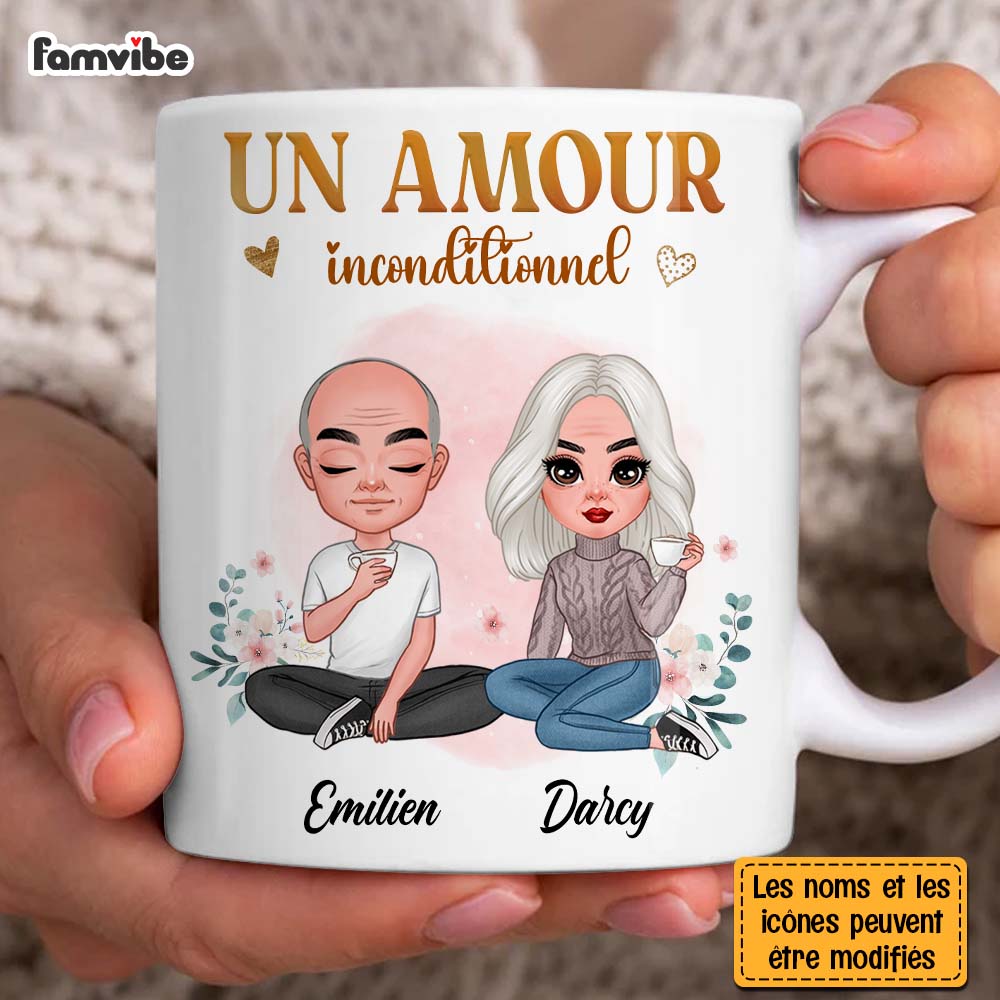 Personalized French Couples Gift Un Amour Inconditionnel Mug 30828 Primary Mockup