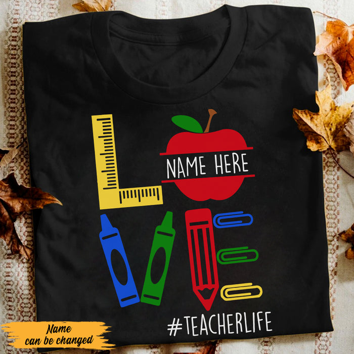 Personalized Teacher Love T Shirt MY314 30O47 1