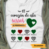 Personalized Mom Grandma Heart Spanish Mamá Abuela Corazón T Shirt AP1312 95O47 thumb 1