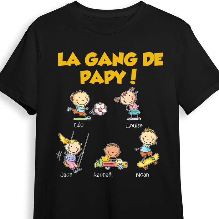 Personalized Gift For Grandpa French Papa Grand-père Shirt - Hoodie - Sweatshirt 31066 1