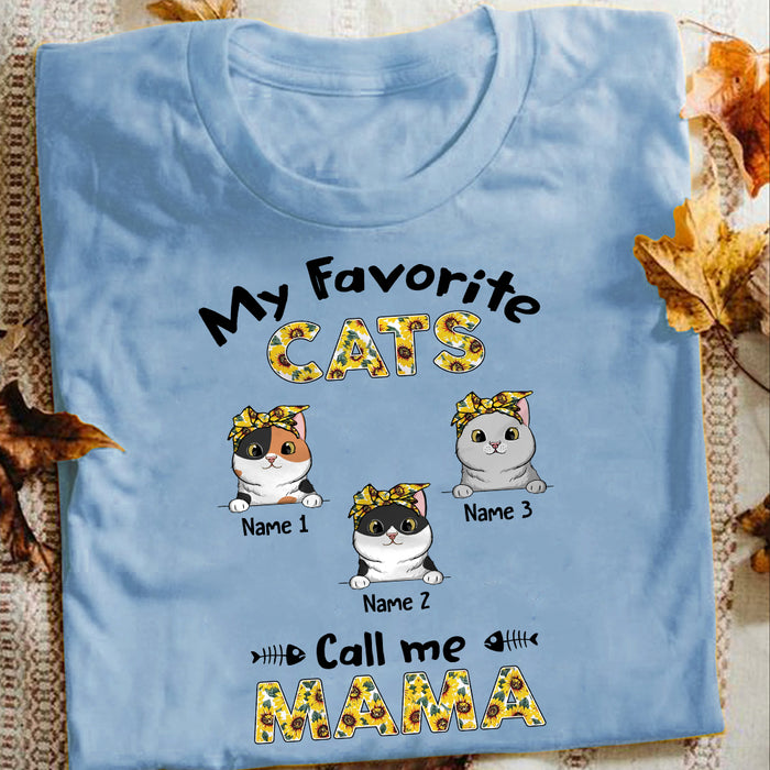 Personalized My Favorite Cat Call Mom Grandma T Shirt MR251 65O57 1