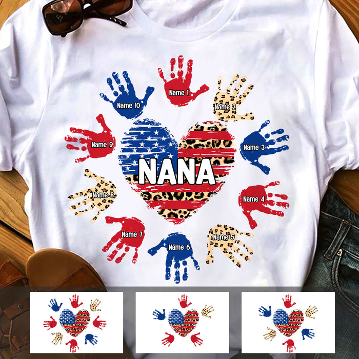 Personalized Mom Grandma Heart T Shirt MY241 95O47 1