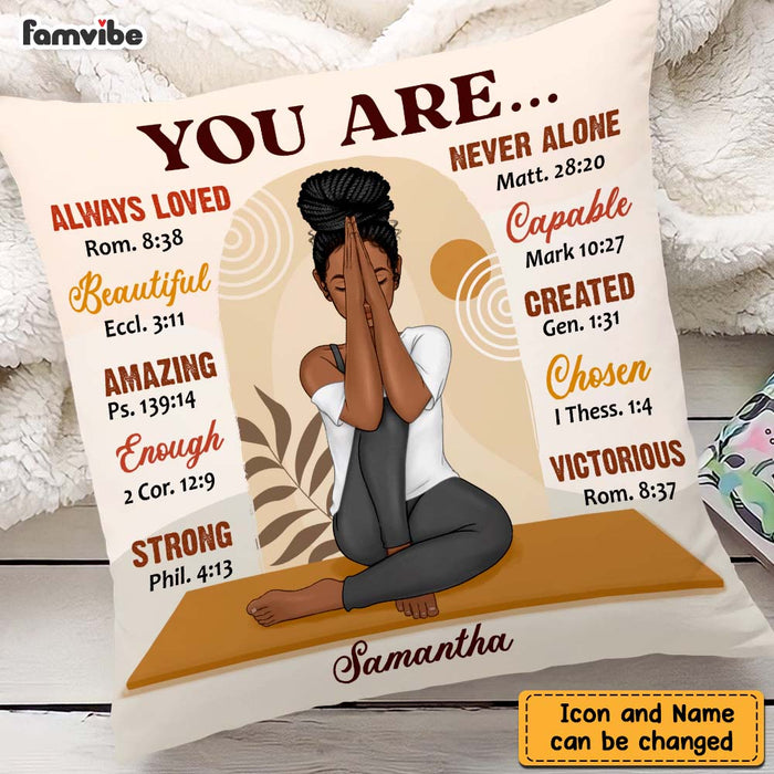 Personalized Daughter Yoga Girl You Are Beautiful Pillow DB292 58O47 1