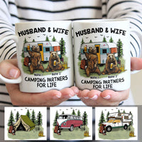 Personalized Couple Bear Husband Wife Camping Mug JN151 81O58 thumb 1