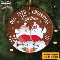 Personalized Couple Our Christmas Together Circle Ornament 30224 thumb 1