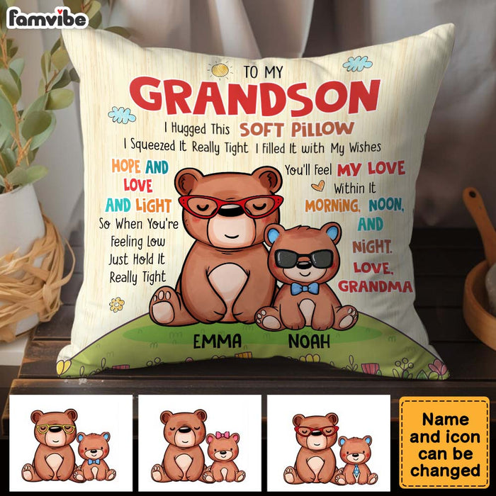 Personalized Gift For Grandson Hug This Pillow 32133 1