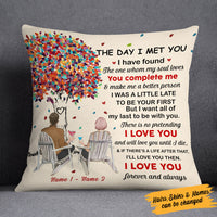 Personalized Couple Tree Pillow MR52 30O58 (Insert Included) thumb 1