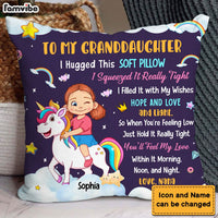 Personalized Gift For Granddaughter Unicorn Hug This Pillow 30805 thumb 1