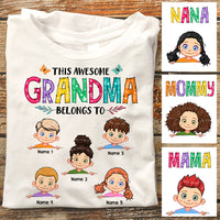 Personalized Awesome Mom Grandma T Shirt JL73 95O47 thumb 1