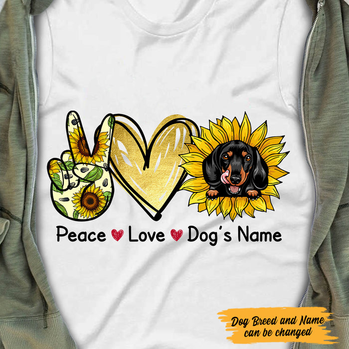Personalized Dog Sunflower T Shirt AP136 87O47 1