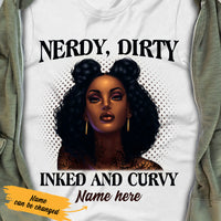 Personalized BWA Tattoos Nerdy Dirty Inked And Curvy T Shirt AG312 67O36 thumb 1