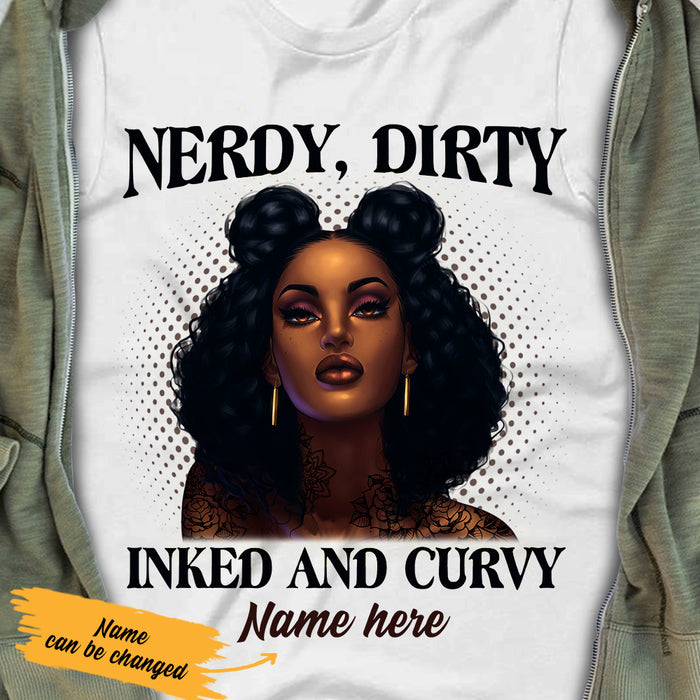 Personalized BWA Tattoos Nerdy Dirty Inked And Curvy T Shirt AG312 67O36 1