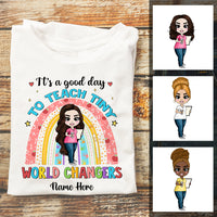 Personalized Teacher Rainbow Back To School T Shirt JL213 30O57 thumb 1