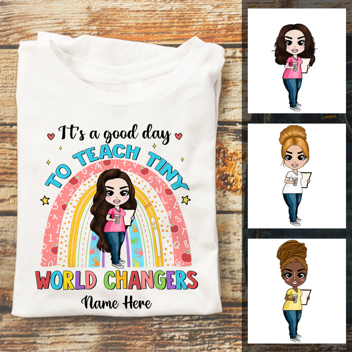 Personalized Teacher Rainbow Back To School T Shirt JL213 30O57 1