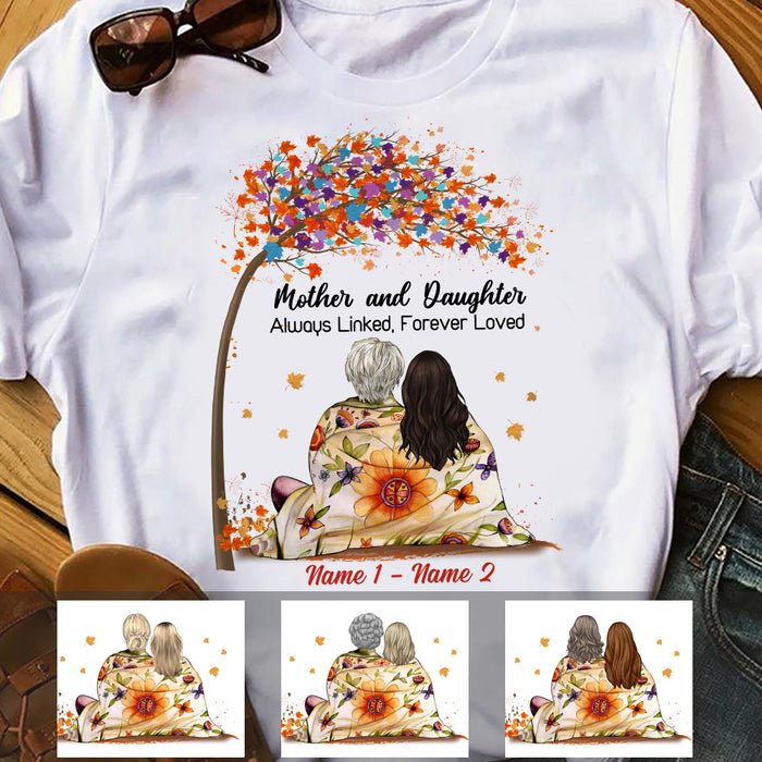 Personalized Mother And Daughter Forever Linked T Shirt FB231 65O34 1