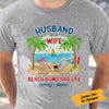 Personalized Husband & Wife Beach Bums White T Shirt JN272 95O47 1