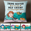 Personalized French Dog Chien Rester Au Lit Pillow AP143 29O47 (Insert Included) 1