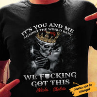 Personalized Husband Wife Skull T Shirt JN212 85O34 thumb 1