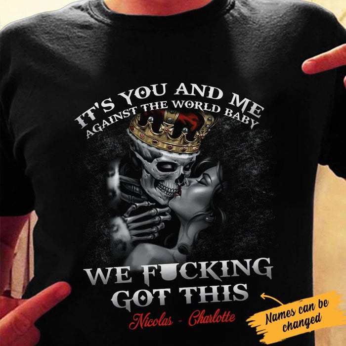 Personalized Husband Wife Skull T Shirt JN212 85O34 1