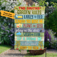 Personalized Garden Rules Gardening Flag AG201 26O36 thumb 1