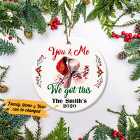 Personalized Cardinal Couple Christmas  Ornament SB52 81O53 thumb 1