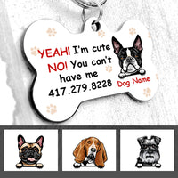 Personalized Dog I Am Cute  Bone Pet Tag NB61 85O57 thumb 1