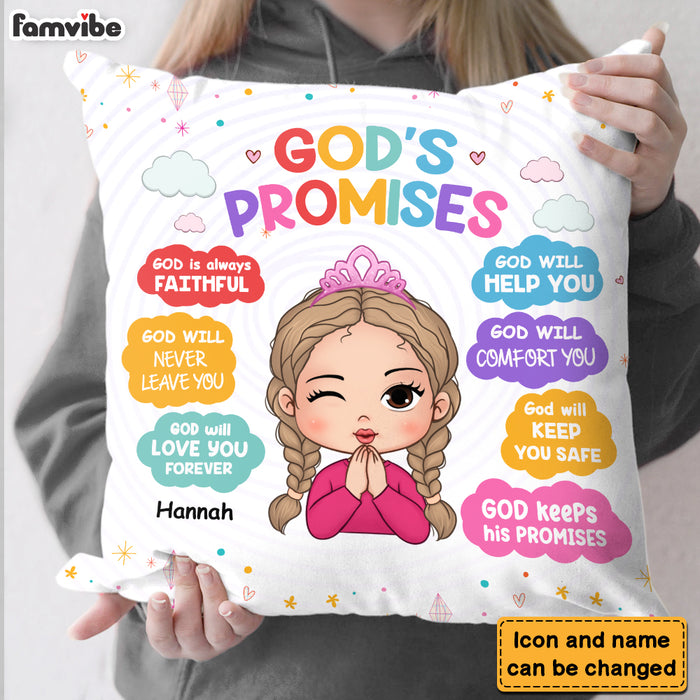 Personalized Gift For Granddaughter God's Promises Biblical Pillow 30313 1