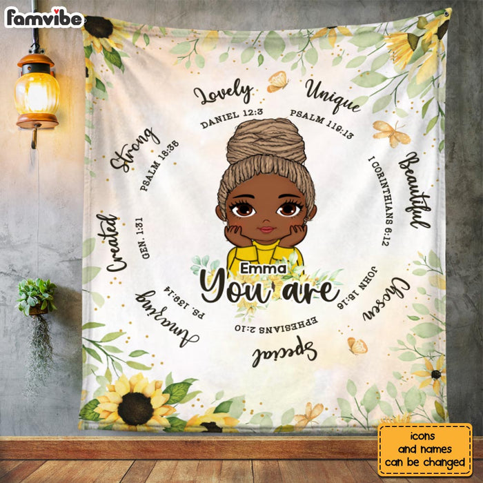 Personalized Gift For Daughter Inspirational You Are Unique Blanket 30008 1
