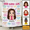 Personalized Gift For Daughter God Says I Am Blanket 31410 1
