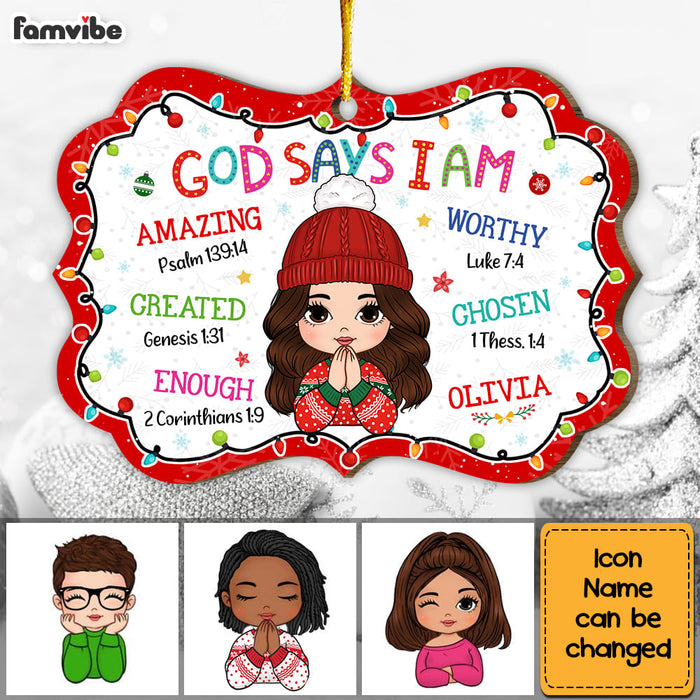 Personalized Gift For Granddaughter God Says I Am Benelux Ornament 30179 1
